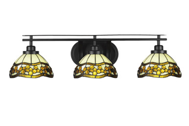 Odyssey 3 Light Vanity Light 28.75 Inch Length by Toltec - 2613-MB-9355