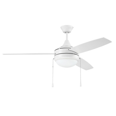 Phaze 3 Blade Ceiling Fan with Light Kit 52 inches W by Craftmade - PHA52W3