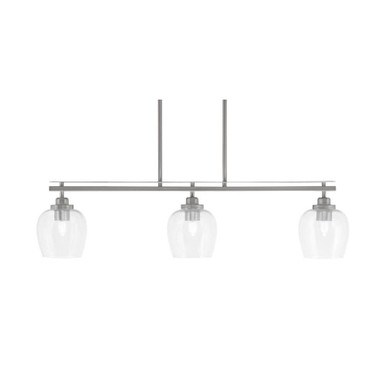 Odyssey 3 Light Steel Small Island Pendant by Toltec - 2636-BN-4810