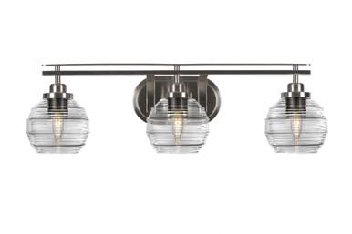 Odyssey 3 Light Vanity Light 27.75 Inch Length by Toltec - 2613-BN-4100