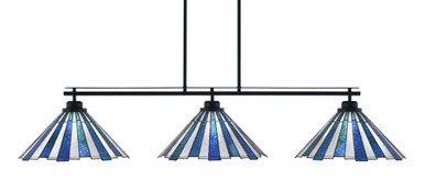 Odyssey 3 Light Large Linear Island Pendant 10.25 Inch Tall by Toltec - 2633-96