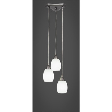 Europa 3 Light Small Pendant 10.75 Inch Wide by Toltec - 28-1075-8-