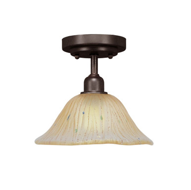 Vintage One Light 10 Inch Wide Semi Flush Mount by Toltec - 280-1085