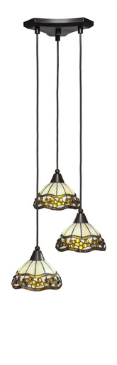 Europa 3 Light Art Glass Medium Pendant by Toltec - 28-1325-8-