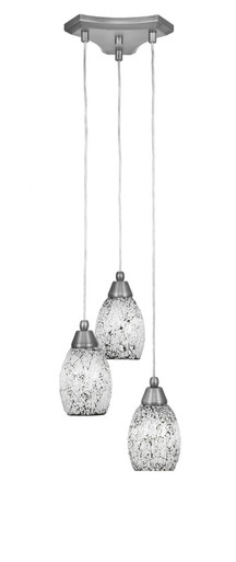 Europa 3 Light Fusion Glass Small Pendant by Toltec - 28-10-9-