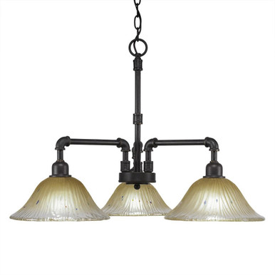 Vintage 3 Light Medium Chandelier by Toltec 283-222519 - 283-222519