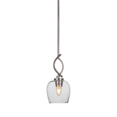 Monterey 1 Light Stem Hung Small Pendant by Toltec - 2901-MBWG-4812