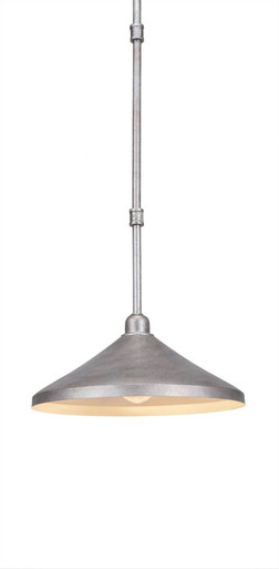 Vintage 1 Light Steel Medium Pendant by Toltec - 284-14-625-