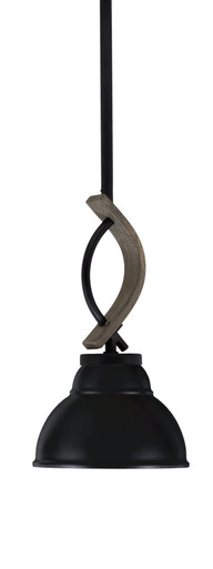 Monterey 1 Light Metal Shade Small Pendant 11.75 Inch Tall by Toltec - 2901-MBDW-427-BN