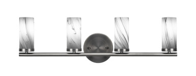 Trinity 4 Light Vanity Light by Toltec - 2814-MB-800B