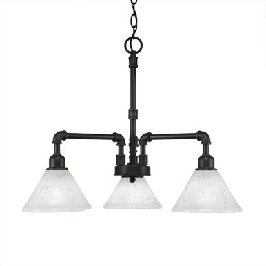 Vintage 3 Light Small Chandelier by Toltec - 283-201875