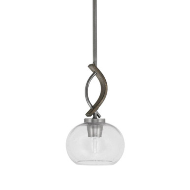 Monterey 1 Light Small Pendant 12 Inch Tall by Toltec - 2901-MBDW-202