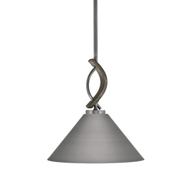 Monterey 1 Light Medium Pendant 13.5 Inch Tall by Toltec - 2901-MBDW-420-BN
