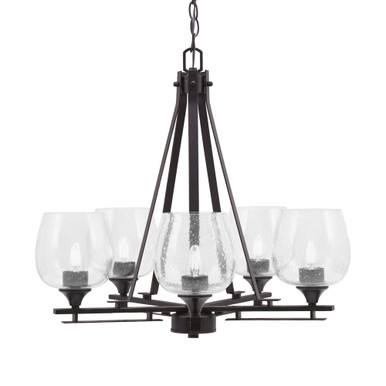 Uptowne 5 Light Medium Chandelier by Toltec 325-DG-4612 - 325-DG-4612
