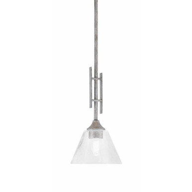 Uptowne 1 Light Small Stem Hung Pendant 17.5 Inch Tall by Toltec - 320-DG-302