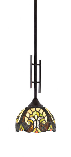 Uptowne 1 Light Small Stem Hung Pendant 17 Inch Tall by Toltec - 320-DG-458