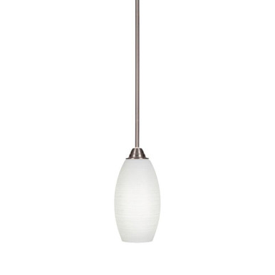 Paramount 1 Light Steel Mini Pendant 13.5 Inch Tall by Toltec - 3401-55-135-