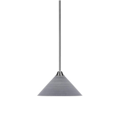 Paramount 1 Light Steel Medium Pendant 12 Inch Wide by Toltec - 3401-12-95-