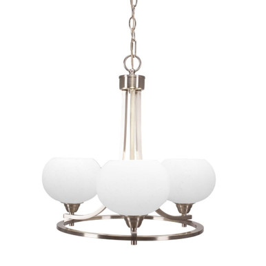 Paramount 3 Light Small Chandelier by Toltec 3403-BN-212 - 3403-BN-212