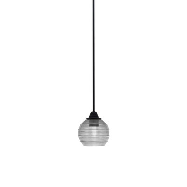 Paramount 1 Light Stem Hung Small Pendant 6.5 Inch Tall by Toltec - 3401-MB-5110