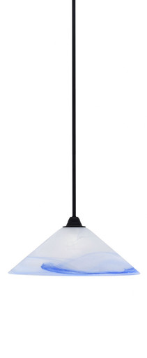 Paramount 1 Light Steel Stem Hung Large Pendant by Toltec - 3401-MB-415