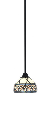 Paramount 1 Light Stem Hung Small Pendant 8.75 Inch Tall by Toltec - 3401-MB-312