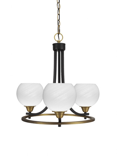 Paramount 3 Light Small Chandelier by Toltec 3403-BN-4101 - 3403-BN-4101