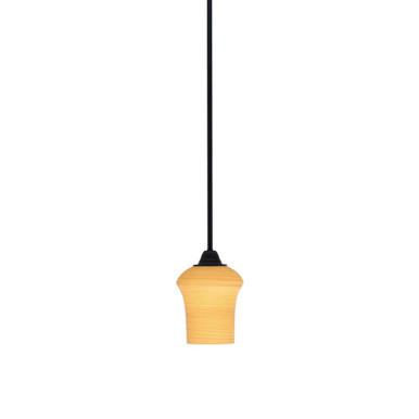 Paramount 1 Light Steel Stem Hung Mini Pendant 10.5 Inch Tall by Toltec - 3401-MB-680