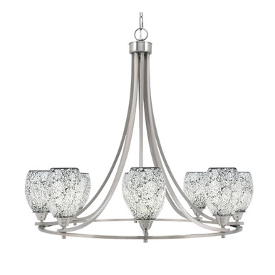 Paramount 8 Light Large Chandelier by Toltec 3408-BN-4165