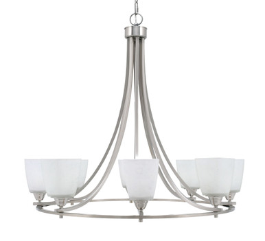 Paramount 8 Light Large Chandelier by Toltec 3408-BN-460 - 3408-BN-460