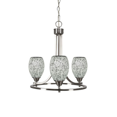 Paramount 3 Light Small Chandelier by Toltec 3403-BN-4165