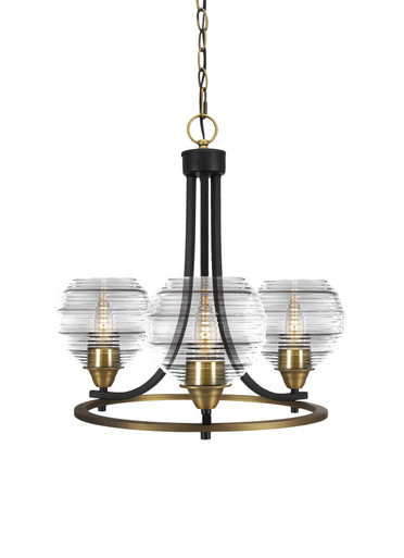 Paramount 3 Light Small Chandelier by Toltec 3403-BN-4811 - 3403-BN-4811