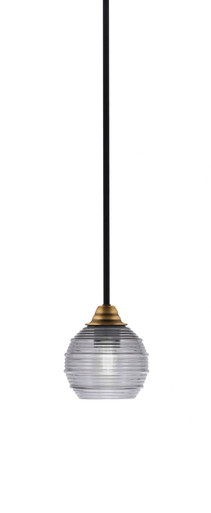 Paramount 1 Light Small Pendant 6.25 Inch Tall by Toltec - 3401-BN-5110