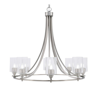 Paramount 8 Light Large Chandelier by Toltec 3408-BN-300
