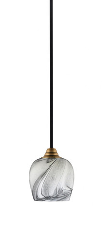 Paramount 1 Light Steel Small Pendant 7 Inch Tall by Toltec - 3401-BN-4810