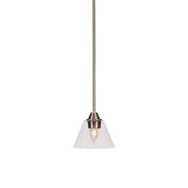 Paramount 1 Light Steel Small Pendant 9 Inch Tall by Toltec - 3401-7-9-