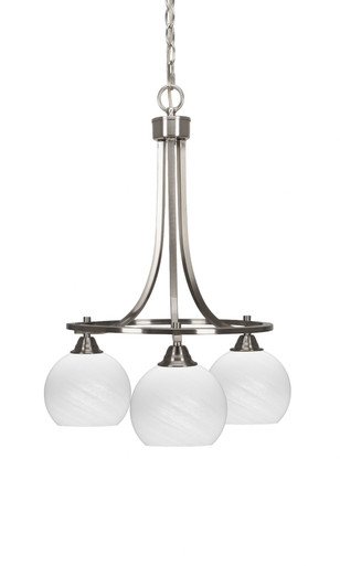 Paramount 3 Light Small Chandelier by Toltec 3413-BN-4101 - 3413-BN-4101