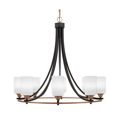 Paramount 8 Light Large Chandelier by Toltec 3408-MBBR-4061 - 3408-MBBR-4061