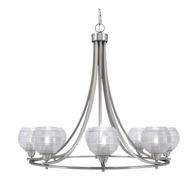 Paramount 8 Light Oversized Chandelier by Toltec 3408-BN-5110