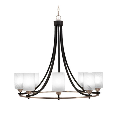 Paramount 8 Light Large Chandelier by Toltec 3408-MBBR-300