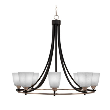 Paramount 8 Light Large Chandelier by Toltec 3408-MBBN-4812