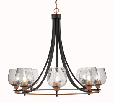 Paramount 8 Light Large Chandelier by Toltec 3408-MBBN-4812 - 3408-MBBN-4812
