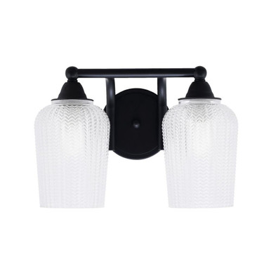 Paramount 2 Light Textured Glass Vanity Light by Toltec - 3422-95-42