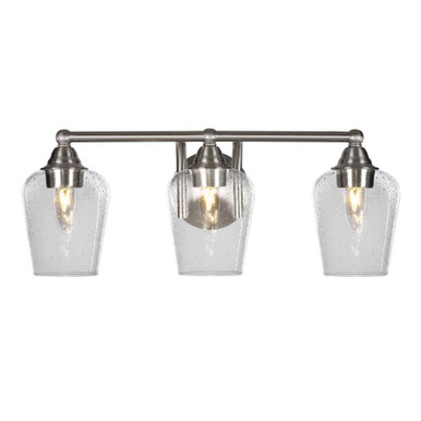 Paramount 3 Light Vanity Light 8.25 Inch Tall by Toltec - 3423-BN-210