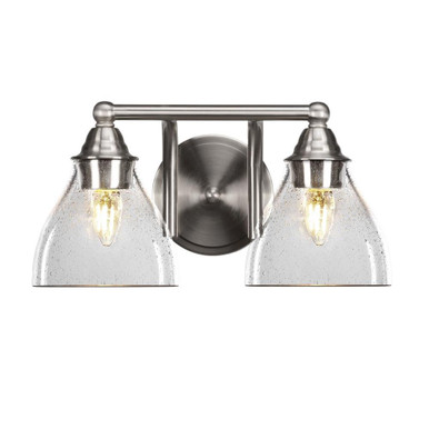 Paramount 2 Light Vanity Light 8 Inch Tall by Toltec - 3422-BN-4760