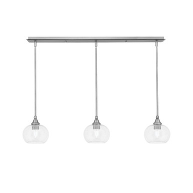 3 Light Stem Hung Linear Pendalier 7.25 x 39.25 Inch by Toltec 36-BN-202