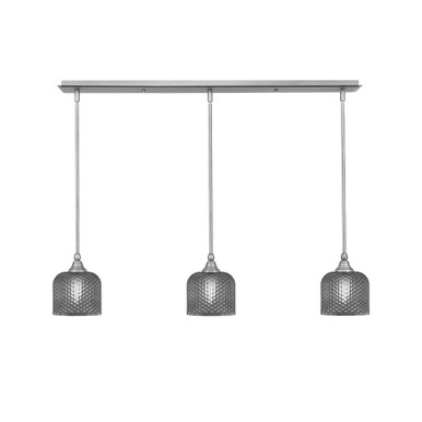 3 Light Stem Hung Linear Pendalier 7.25 x 38.25 Inch by Toltec 36-BN-4612