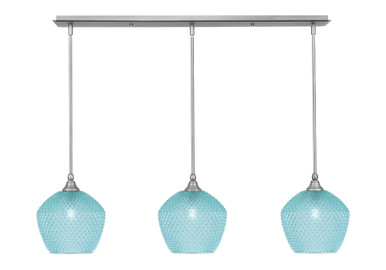 3 Light Stem Hung Linear Pendalier 10.5 x 41 Inch by Toltec 36-BN-4922 - 36-BN-4922