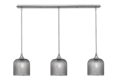 3 Light Stem Hung Linear Pendalier 9.25 x 39.25 Inch by Toltec 36-BN-4912 - 36-BN-4912