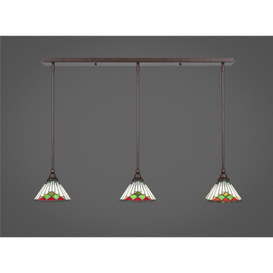 Any 3 Light Linear Pendant 39 Inch Length by Toltec - 36-7-625-39